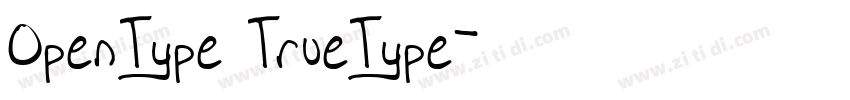 OpenType TrueType字体转换